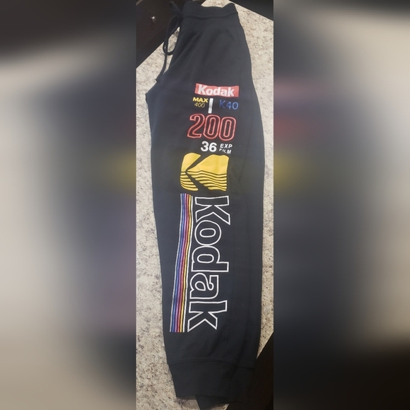 Kodak Sweatpants Women's Size XS (0-2) Black With Logo On‎ Leg, Joggers, EUC - Picture 1 of 4